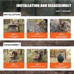 Hunting Blind, Ground Blind with Carrying Bag, 1-2 Person Pop Up Deer Blind, Portable Hunting Tent for Deer & Turkey Hunting