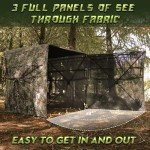Lenotos Hunting Blind, 270° See Through Blind with Swing Door, 2-3 Person Pop Up Ground Blind with Carrying Bag, Portable Resilient Hunting Tent for Deer & Turkey Hunt(A-1013)