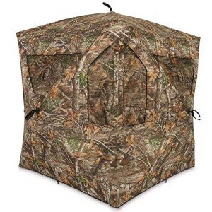 Ameristep Brickhouse Hunting Blind | 3-Person Ground Blind in Mossy Oak Break-Up Country, One Size