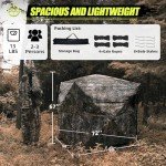 CROSSHIP 270° See Through Hunting Blind with Hunting Accessories Pack (Portable Bag,Camo Wrap Tapes,Face Mask&Gun Bow Hanger) - 2-3 Person Waterproof Hunting Blind Ground - Pop Up Design