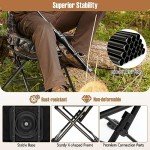 Goplus Hunting Chair, 360° Swivel Hunting Blind Chair w/All-Terrain Duck Feet,Padded Cushion,330LBS Capacity, Folding Silent Deer Hunting Chair, Portable Ground Blind Chair (Camouflage)