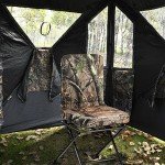 Goplus Hunting Chair, 360° Swivel Hunting Blind Chair w/All-Terrain Duck Feet,Padded Cushion,330LBS Capacity, Folding Silent Deer Hunting Chair, Portable Ground Blind Chair (Camouflage)