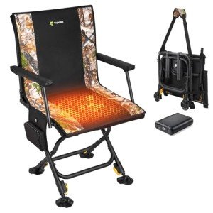 TIDEWE Heated Hunting Chair with Swivel & Camo