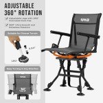 Swivel Hunting Chair with Adjustable Legs