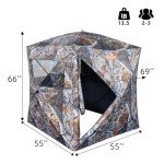 THUNDERBAY SPUR Collector 3 Person Hunting Blind, Portable Ground Blind with Silent Sliding Window, Portable Durable Hunting Tent for Deer & Turkey Hunting
