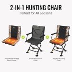 TIDEWE Heated Hunting Chair with Swivel & Camo
