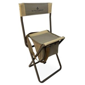 Black Sierra Folding Hunting Stool with Storage Pouch