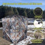 THUNDERBAY SPUR Collector 3 Person Hunting Blind, Portable Ground Blind with Silent Sliding Window, Portable Durable Hunting Tent for Deer & Turkey Hunting