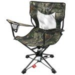 HUNTPAL Foldable Swivel Hunting Seat with Cup Holder