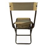Black Sierra Folding Hunting Stool with Storage Pouch