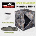 THUNDERBAY SPUR Collector 3 Person Hunting Blind, Portable Ground Blind with Silent Sliding Window, Portable Durable Hunting Tent for Deer & Turkey Hunting