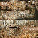 BLAUSE Hunting Blind, 270 See Through Ground Blind with Portable Carrying Bag, 2-3 Persons Camouflage Pop Up Blinds for Deer & Turkey Hunting, Noise-Free Slide Windows for Easy Observation