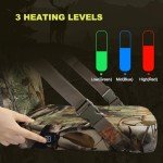 Heated Camouflage Hunting Seat Cushion with Backrest