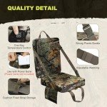 Heated Camouflage Hunting Seat Cushion with Backrest