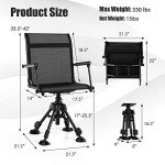 Tangkula 360° Silent Swivel Hunting Chair