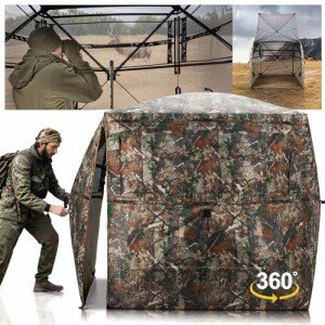 360-Degree Transparent Pop-Up Hunting Blind for 3