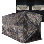 THUNDERBAY Bunkhouse Pop Up Portable 6 Person Side-by-Side Hunting Blind, Footprint: 140"x70" with 80" Height