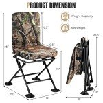 Tangkula 360° Swivel Camouflage Hunting Chair