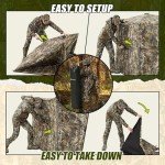 TIDEWE Hunting Blind See Through 3-in-1 with Carrying Bag, 4-6 Person Pop Up Ground Blinds 270 Degree, Portable Removable Hunting Tent for Deer & Turkey Hunting (Camouflage)