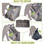 THUNDERBAY Bunkhouse Pop Up Portable 6 Person Side-by-Side Hunting Blind, Footprint: 140"x70" with 80" Height