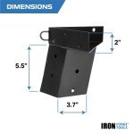 Iron Forge Tools Deer Stand Brackets, 4x4 Inch Black Powder Coated Steel Tree Stand Bracket for Outdoor Hunting Platform, Elevated Deer Blinds, Tower Stands, Box Blinds, 4 Pack Includes Accessories