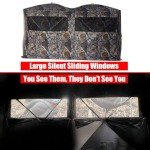 THUNDERBAY Bunkhouse Pop Up Portable 6 Person Side-by-Side Hunting Blind, Footprint: 140"x70" with 80" Height