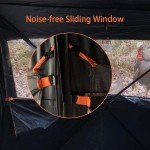 THUNDERBAY Bunkhouse Pop Up Portable 6 Person Side-by-Side Hunting Blind, Footprint: 140"x70" with 80" Height