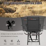 Goplus 360° Swivel Folding Hunting Blind Chair