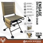 Black Sierra 360° Silent Swivel Hunting Chair