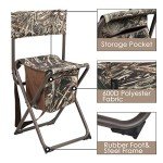 Portable Camouflage Hunting Chair with Backrest