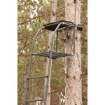 Guide Gear 18’ Ladder Tree Stand for Archery with Seat and Foot Platform, Bow and Deer Hunting Accessories