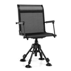 Silent Swivel Hunting Chair with Adjustable Legs