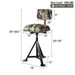 360° Swivel Camo Hunting Chair with Backrest