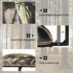 360° Swivel Camo Hunting Chair with Backrest