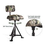 360° Swivel Camo Hunting Chair with Backrest