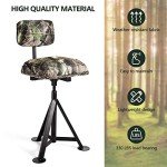 360° Swivel Camo Hunting Chair with Backrest