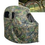 AUSCAMOTEK See-Through Pop-Up Hunting Blind with Chair