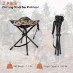 Portable Camouflage Folding Hunting Stool - 2 Pack