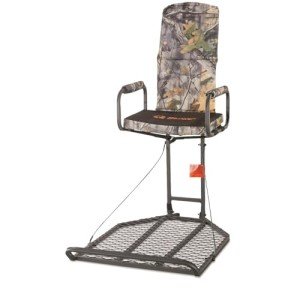 Guide Gear Deluxe Hang-On Tree Stand Chair for Hunting Cushion Seat Hunt Gear Equipment Accessories, Camo
