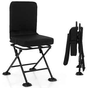 Goplus 360° Swivel Hunting Blind Chair - Black