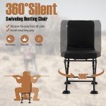 Goplus 360° Swivel Hunting Blind Chair - Black