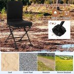 Goplus 360° Swivel Hunting Blind Chair - Black