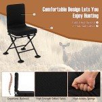 Goplus 360° Swivel Hunting Blind Chair - Black
