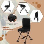 Goplus 360° Swivel Hunting Blind Chair - Black