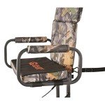 Guide Gear Deluxe Hang-On Tree Stand Chair for Hunting Cushion Seat Hunt Gear Equipment Accessories, Camo