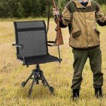 GYMAX 360° Swivel Hunting Chair with Adjustable Height