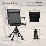 GYMAX 360° Swivel Hunting Chair with Adjustable Height