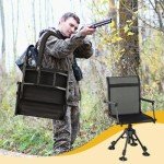 GYMAX 360° Swivel Hunting Chair with Adjustable Height