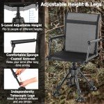 GYMAX 360° Swivel Hunting Chair with Adjustable Height