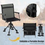 GYMAX 360° Swivel Hunting Chair with Adjustable Height